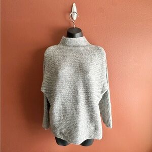 NWT Max Studio Gray Ribbed Mock Neck Women's Sweater